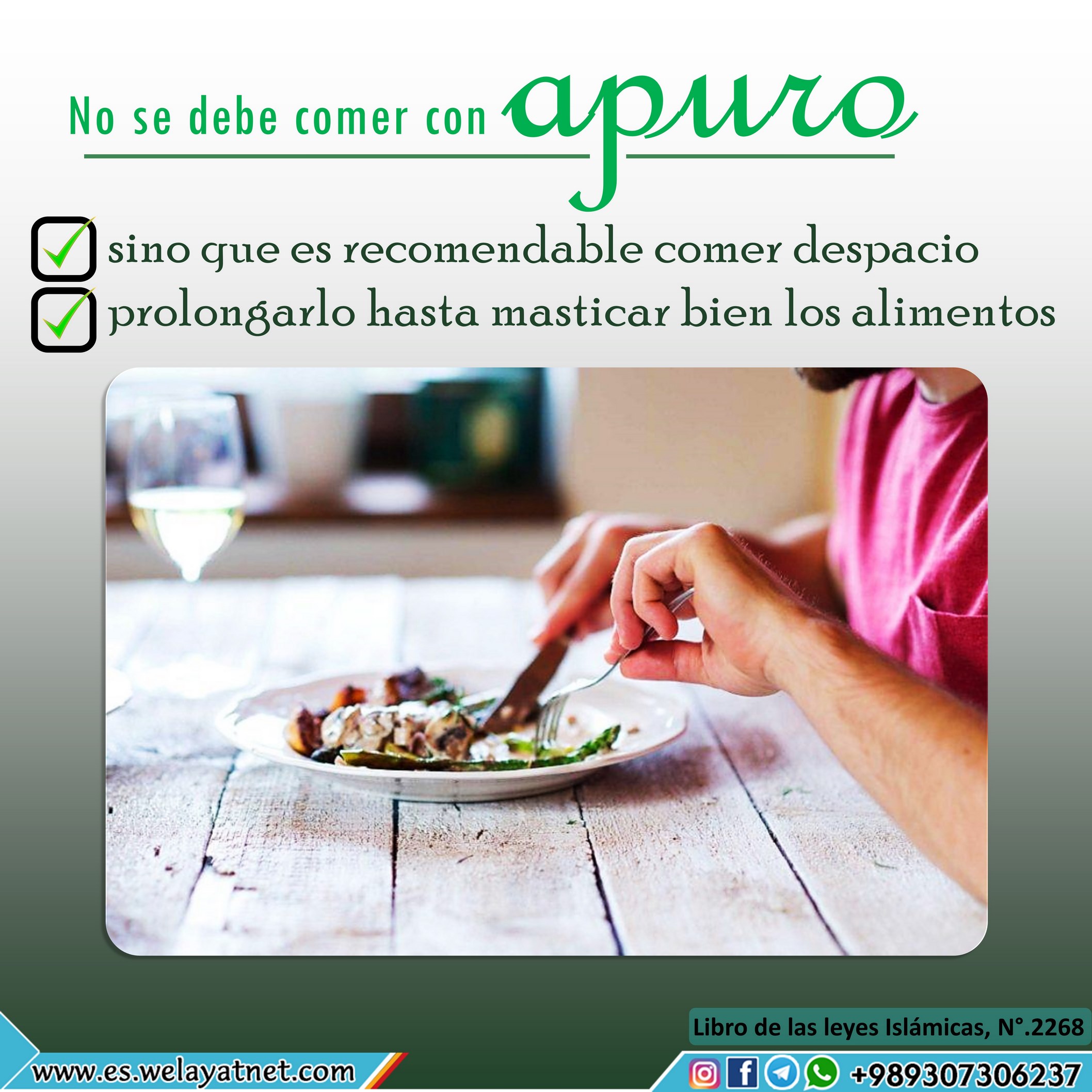 Actos recomendados al comer