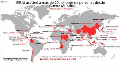 EEUU asesinó a más de 20 millones desde II Guerra Mundial