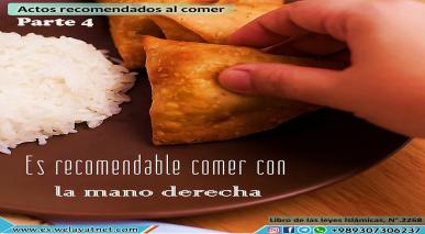 Actos recomendados al comer