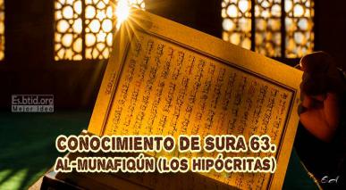 Conocimiento de Sura 63. Al-Munafiqún (Los Hipócritas)