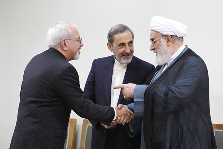محمدجواد ظریف در دیدار رهبر انقلاب با هیئت دولت یازدهم