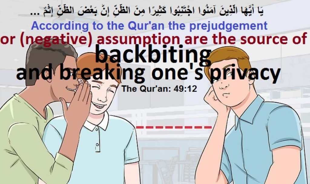 Backbiting is an output of negative assumption