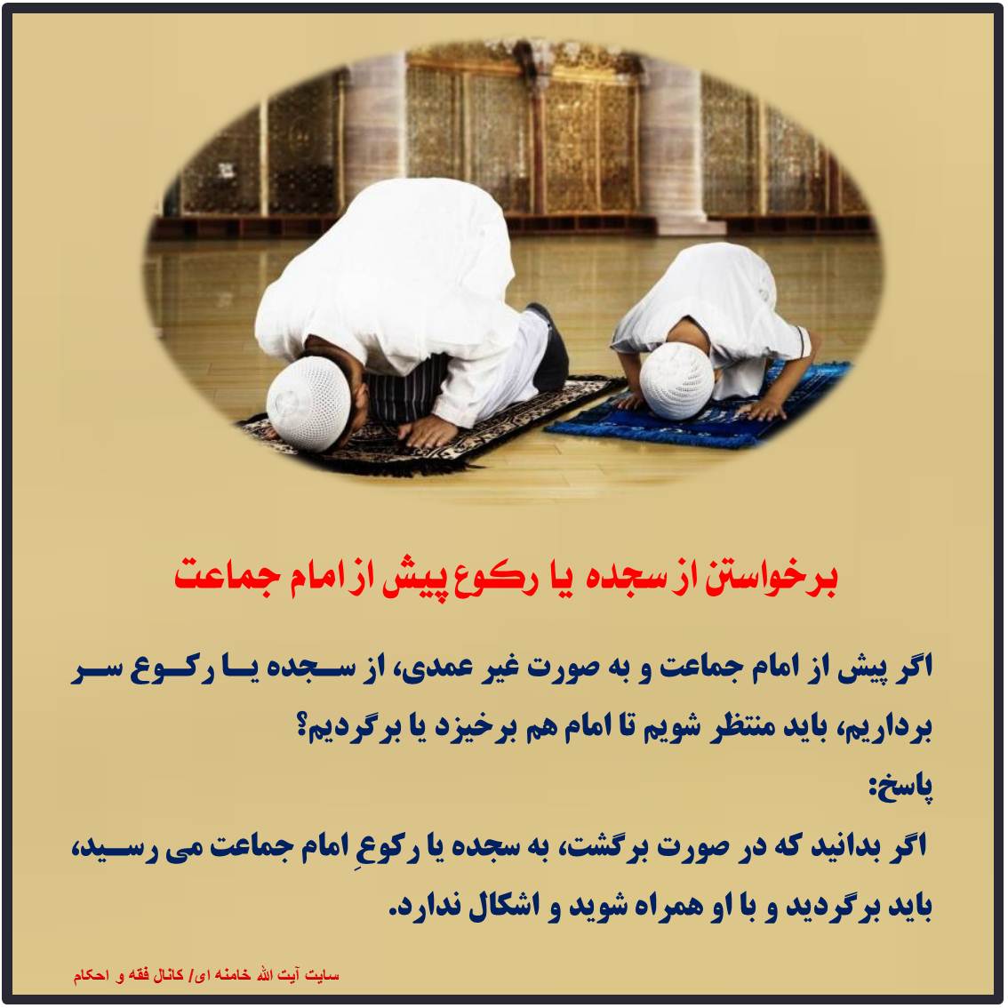 تبعیت از امام جماعت نماز