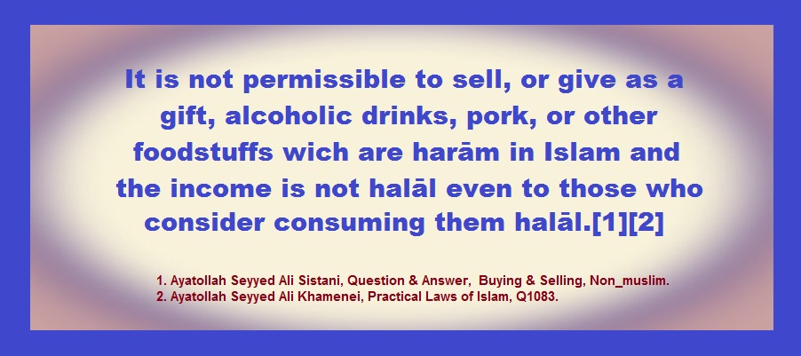  Selling or Giving Alcoholic Drinks, Pork as a Gift to Non_Muslim