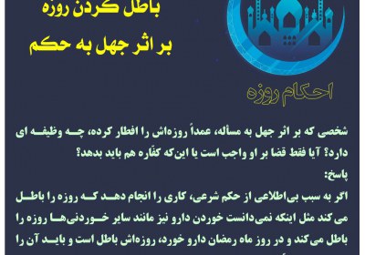 باطل كردن روزه بر اثر جهل به حكم روزه