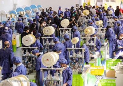 افتتاح بزرگترین کارخانه تولید ماسک جنوب غرب آسیا کرونا