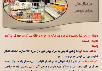 وظیفه زن در قبال مال حرام شوهر مال حرام