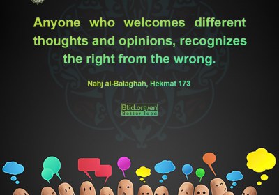 recognizing right from wrong in a way Imam Ali (AS) says