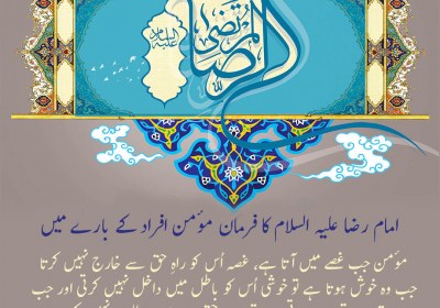 امام رضا علیہ السلام کا فرمان موٴمن افراد کے بارے میں