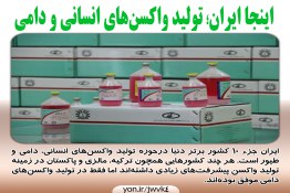 اینجا ایران؛ تولید واکسن‌های انسانی و دامی