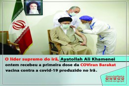 O líder supremo do irã, Ayatollah Ali Khamenei,