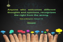recognizing right from wrong in a way Imam Ali (AS) says