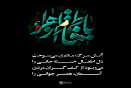 شعر شهادت حضرت زهرا