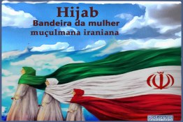 hijab Bandeira da mulher muçulmana iraniana