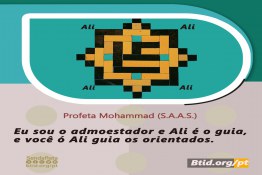 Eu sou o admoestador e Ali é o guia