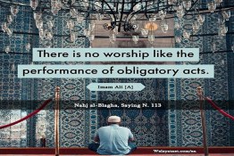 Performance Obligatory Acts Imam Ali