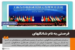 عضویت ایران در سازمان همکاری شانگهای تقویت مواضع ایران