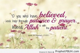 Seek help through patience and prayer