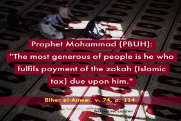 Generous People  Prophet Mohammad Zakah