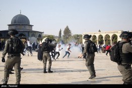 حمله سربازان رژیم صهیونیستی به مسجد الاقصی و حواشی آن