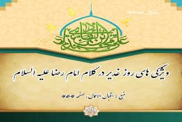 کلیپ | ویزگی های روز غدیر در کلام امام رضا